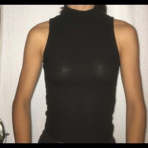 Mock Turtle Neck Tank Top